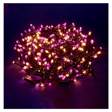 Růžovo-béžový světelný LED řetěz Casa Selección, 1 000 světýlek