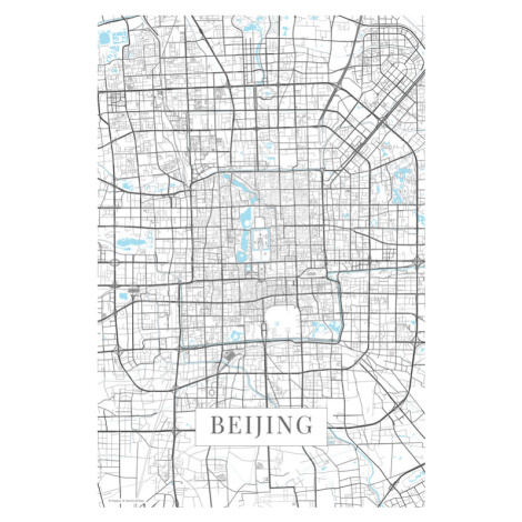 Mapa Peking white, 26.7x40 cm