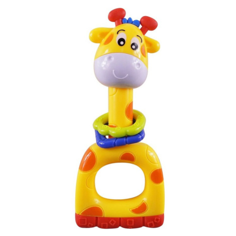 BABY MIX - Dětské chrastítko žlutá žirafa