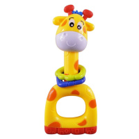 BABY MIX - Dětské chrastítko žlutá žirafa