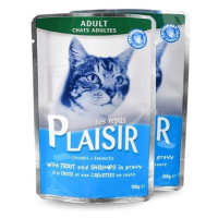 Plaisir Cat kapsička pstruh + krevety 22 × 100 g