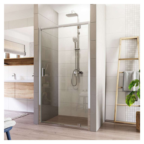 Mereo Sprchové dveře, Lima, pivotové, 90x190 cm, chrom ALU, sklo Čiré CK80923K