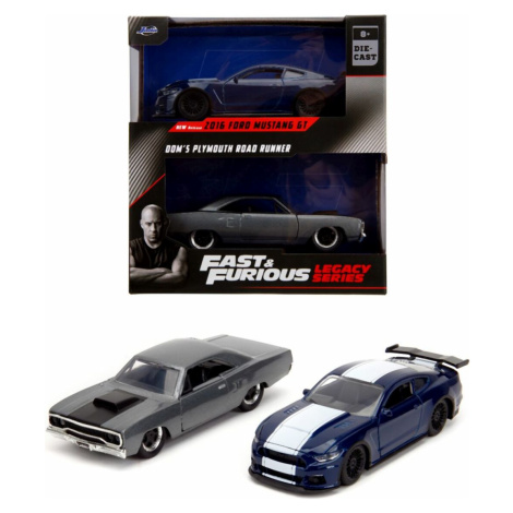Rychle a zběsile Twin Pack 2016 Ford Mustang GT350 + 1970 Plymouth Road Runner, 1:32 Wave Jada