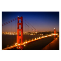 Fotografie Evening Cityscape of Golden Gate Bridge, Melanie Viola, 40 × 26.7 cm