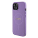 Guess PU Saffiano MagSafe kryt iPhone 15 Plus fialový