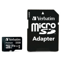 Verbatim MicroSDHC Premium karta 32GB + SD adaptér