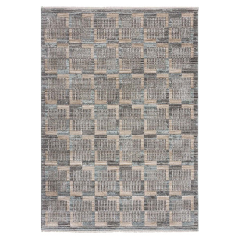 Šedo-béžový koberec 120x170 cm Evelyn Blocks – Flair Rugs