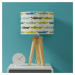 Maco Design Barevná stolní lampa do dětského pokoje krokodýl se dřevem