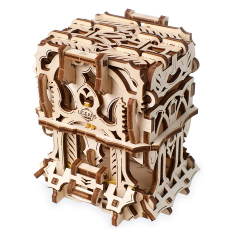 Ugears 3D dřevěné mechanické puzzle Úložný box na karty
