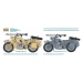 Model Kit military 7403 - German Military Motorcycle with Sidecar (1:9)