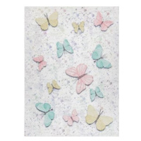 Dywany Łuszczów Dětský kusový koberec Bambino 1610 Butterflies cream 160 × 220