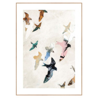 Obraz 30x40 cm Abstract Birds – Malerifabrikken