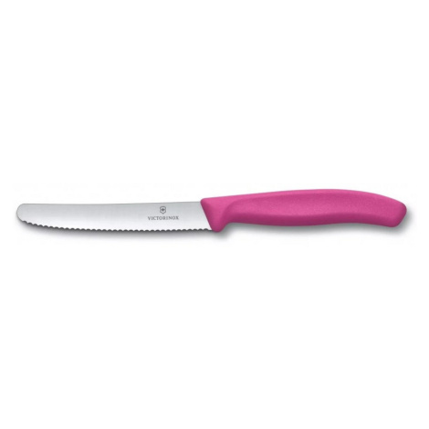 Victorinox Svačinový nůž Swiss Classic 11cm - růžový, vln. ostří