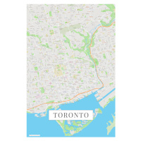 Mapa Toronto color, (26.7 x 40 cm)