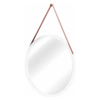 Bílé bambusové zrcadlo LEMI
