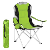 tectake 401050 kempingová židle polstrovaná - zelená - zelená