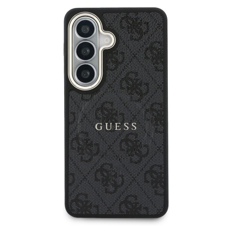Zadní kryt Guess PU Leather 4G Gold Frame Magnetic pro Samsung Galaxy S26+, černá