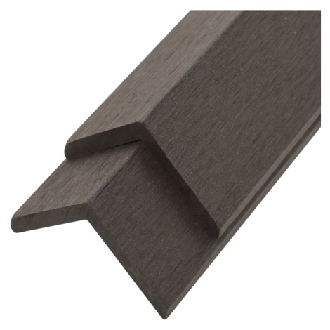 vidaXL Terasové rohové lišty 5 ks WPC 170 cm tmavě hnědé