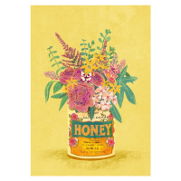 Ilustrace Flowers In a vintage Honey Can, Raissa Oltmanns, 30x40 cm