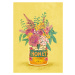 Ilustrace Flowers In a vintage Honey Can, Raissa Oltmanns, 30 × 40 cm