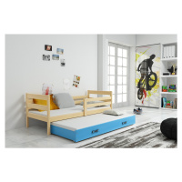 BMS Dětská postel s přistýlkou Eryk 2 | borovice Barva: Borovice / modrá, Rozměr: 190 x 80 cm