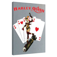 Obraz na plátně DC Comics - Harley Quinn - Cards, (60 x 80 cm)