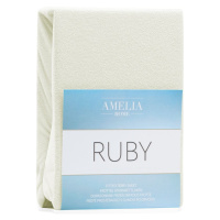 AmeliaHome Froté prostěradlo s gumou Amelia Home Ruby ecru