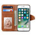 Lenuo Leather flipové pouzdro pro Apple iPhone SE 2020/8/7, hnědá - 470516