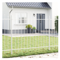 vidaXL Zahradní plot 3 pcs Bílá 170 x 190 cm Práškově lakovaná ocel