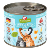 GranataPet pro kočky – Delicatessen konzerva s lososem a krůtou 6× 200 g