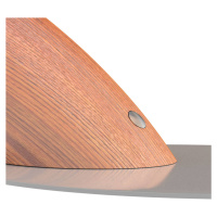 Aluminor LED stolní lampa Swingo s dřevěným prvkem, šedá