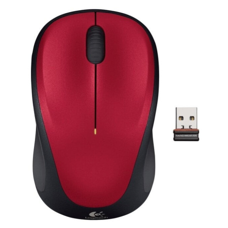 Logitech Wireless Mouse M235, červená - 910-002496