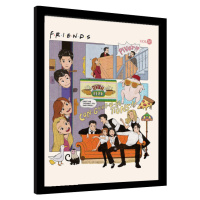 Obraz na zeď - Friends 30 Years - Comic, 34.3 × 44.5 cm