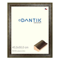 DANTIK rámeček 40 × 50, NEVIS zelený plexi čiré