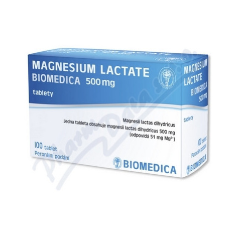 Magnesium Lactate Biomedica 500mg tbl.nob.100