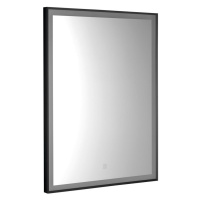 Aqualine CORNA zrcadlo s LED osvětlením 60x80cm, dotykový senzor, stmívatelné, černá mat