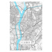 Mapa Cairo white, (26.7 x 40 cm)