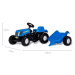 Šlapací traktor s vlečkou Rolly Toys New Holland Zemědělská technika 013074