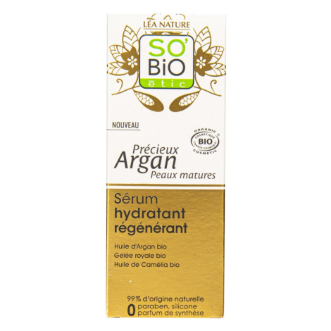 SO’BiO étic Anti-age Précieux Argan Hydratační a regenerační sérum BIO 30 ml
