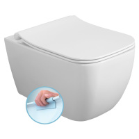 Isvea VEA závěsná WC mísa Rimless, 34,5x52cm, bílá