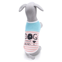 Vsepropejska Odeta pruhované tričko pro psa Barva: Modrá, Délka zad (cm): 33, Obvod hrudníku: 42