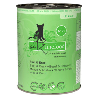 Catz finefood konzervy 6 x 400 g - Hovězí & kachna