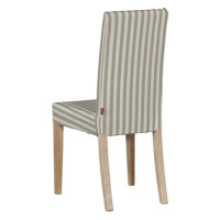 Dekoria Potah na židli IKEA  Harry, krátký, béžová - bílá pruhy, židle Harry, Quadro, 136-07