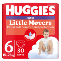 Huggies Little Movers Pants 6 15-25 kg jednorázové plenkové kalhotky 30 ks