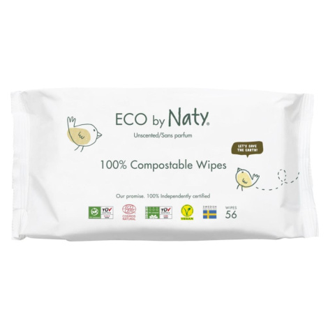 Naty ECO vlhčené ubrousky bez vůně - pro citlivou pokožku 56 ks Eco by Naty