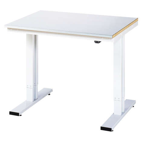 RAU Psací stůl s elektrickým přestavováním výšky, ocelový povlak, nosnost 300 kg, š x h 1000 x 8