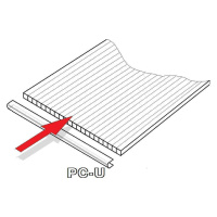 PC U-profil 16 mm pro skleník, délka 2,10 m (1 ks) LG2584