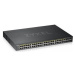 Zyxel GS1920-48HPV2 52-port Gigabit WebManaged PoE Switch, 48x gigabit RJ45, 4x gigabit RJ45/SFP