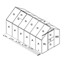 Náhradní prosklení pro skleník VITAVIA VENUS 2500 PC 4 mm LG3058