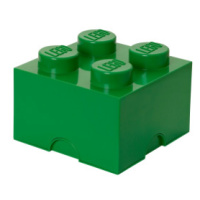 LEGO úložný box 250 x 250 x 180 mm - tmavě zelená